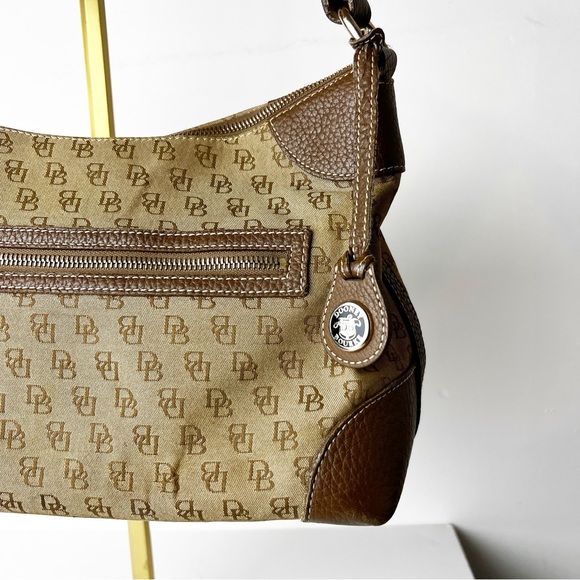 Dooney & Bourke Brown Monogram Signature Hobo - Picture 4 of 14